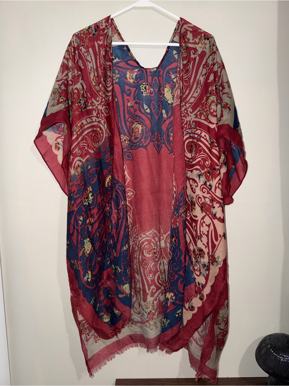 g. Paisley Print Boho Kimono Wrap – One Size / Size Unknown